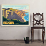 Big Sur, California: Bixby Bridge - Art Print, 30x40