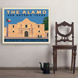 San Antonio, TX: The Alamo (Horizontal) - Art Print, 30x40
