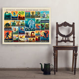 Mythical Creatures From Around The World Collage - Art Print, 30x40
