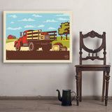 Vintage Apple Truck - Art Print, 30x40