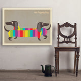 Mod Rainbow Dogs - Art Print, 30x40