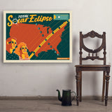 2024 Total Solar Eclipse Map - Art Print, 30x40