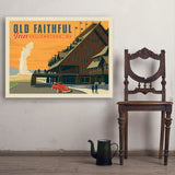 Yellowstone National Park: Old Faithful Inn - Art Print, 30x40