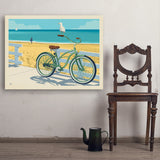 Beach Cruiser Bike - Art Print, 30x40