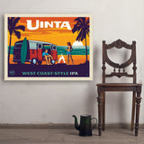 West Coast Surf Van (Pub Poster) - Art Print, 30x40