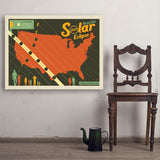 Annular Solar Eclipse 2023 Map - Art Print, 30x40