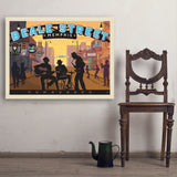 Memphis, TN: Beale Street Sunset - Art Print, 30x40