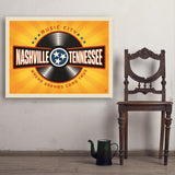 Music City: Vinyl Record (Horizontal) - Art Print, 30x40