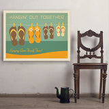 Flip Flops Hangin’ Out Together - Art Print, 30x40