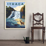 Ithaca, New York - Art Print, 30x40