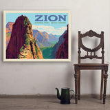 Zion National Park: Ascent To Angels Landing (Horizontal) - Art Print, 30x40