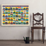 50-State Multi-Image Design - Art Print, 30x40