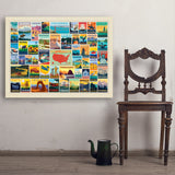 50-State Collage (Horizontal) - Art Print, 30x40