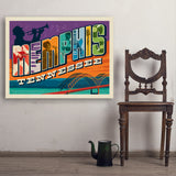Memphis, TN: Picture Letters - Art Print, 30x40