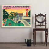 San Antonio, TX: River Walk (Horizontal) - Art Print, 30x40
