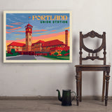Portland, Oregon: Union Station - Art Print, 30x40