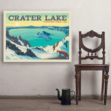 Crater Lake National Park: Winter Fox (Horizontal) - Art Print, 30x40