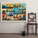 Mythical Creatures From Around The World Collage - Art Print, 36x48