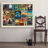 Literary Classics Collage (Horizontal) - Art Print, 36x48
