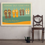 Flip Flops Hangin’ Out Together - Art Print, 36x48