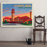 Portland, Oregon: Union Station - Art Print, 36x48
