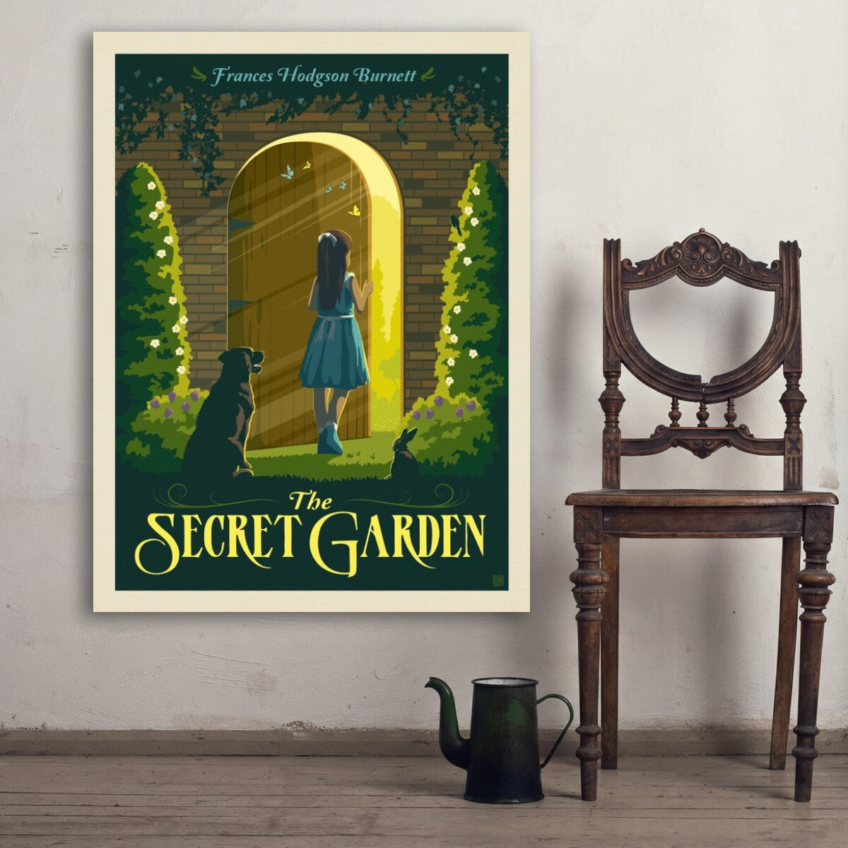 The Secret Garden: Frances Hodgson Burnett — Literary Art Print