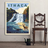 Ithaca, New York - Art Print, 36x48