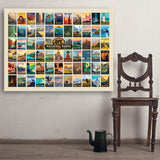 63 Image National Park Print (Horizontal) - Art Print, 36x48