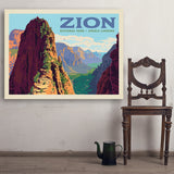 Zion National Park: Ascent To Angels Landing (Horizontal) - Art Print, 36x48