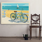 Beach Cruiser Bike - Art Print, 36x48