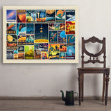 Space Travel Collage (Horizontal) - Art Print, 36x48