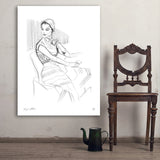Fashion Sketch: Elegance - Art Print, 36x48