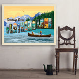 Flathead Lake, Montana (Horizontal) - Art Print, 36x48