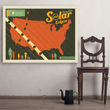 Annular Solar Eclipse 2023 Map - Art Print, 36x48