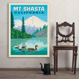 Mount Shasta, California - Art Print, 36x48