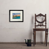 Portland, Oregon: Waterfont Skyline - Art Print, 8x10 / Standard / Black