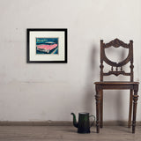 Memphis, TN: Pink Caddy (Horizontal) - Art Print, 8x10 / Standard / Black