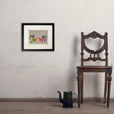 Mod Rainbow Dogs - Art Print, 8x10 / Standard / Black