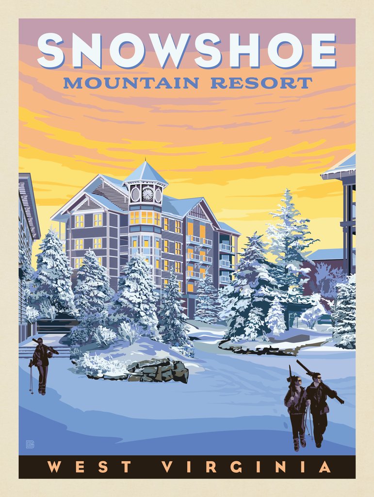 Snowshoe, West Virginia - Postcards - Artwork