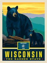 Wisconsin State Pride: Black Bears - Notecards - Artwork