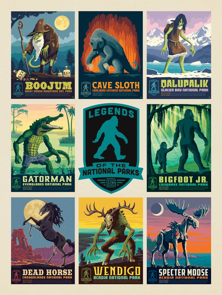 Legends Of The National Parks: Multi-Image Print 7 - Art Print - Artwork