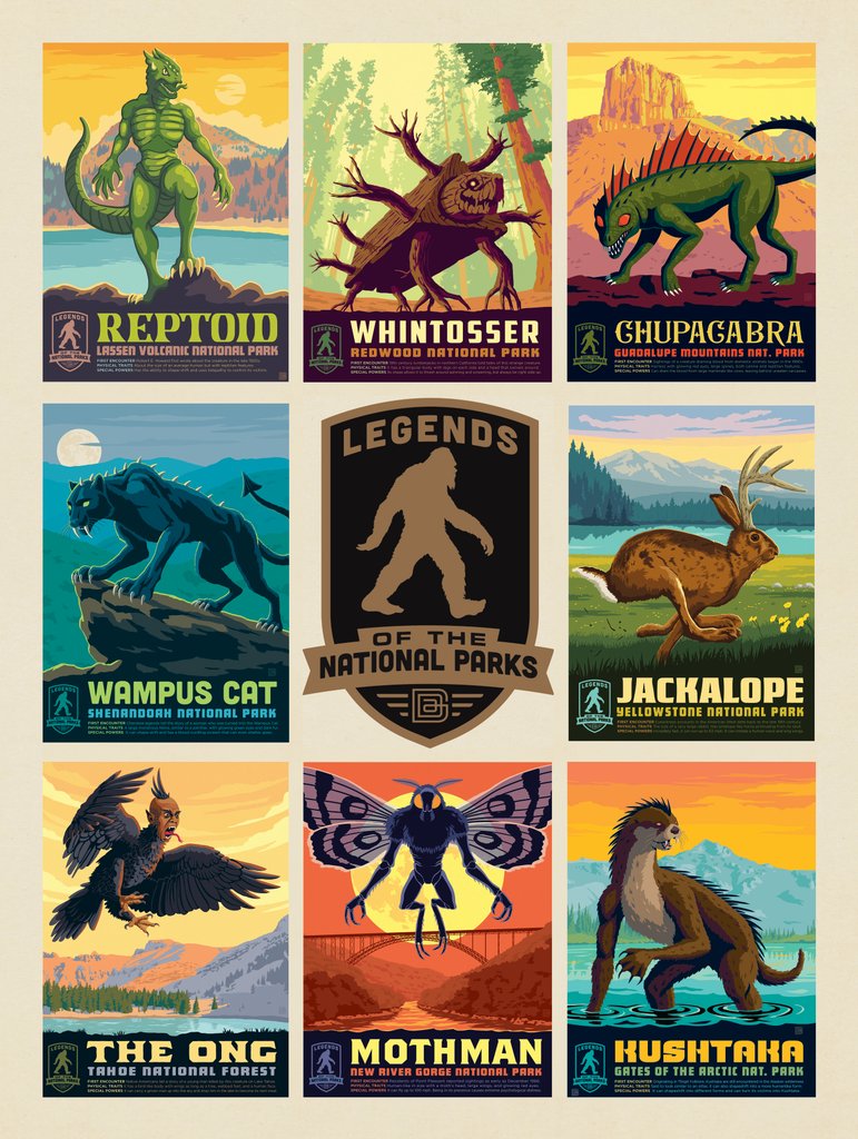 Legends Of The National Parks: Multi-Image Print 5 - Notecards - Artwork