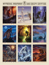 Mythical Creatures & Creepy Cryptids: Multi-Image Print - Notecards - Artwork