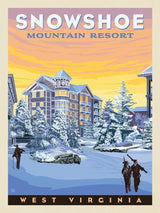 Snowshoe, West Virginia - Metal Sign - Artwork