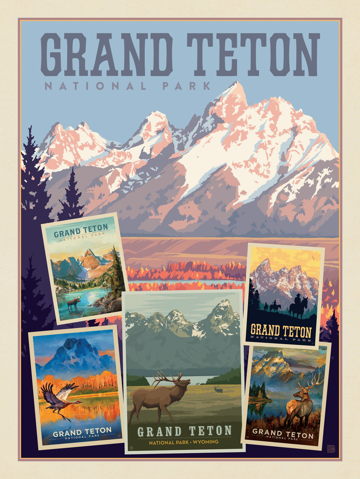 Grand Teton National Park: Collage Print - Puzzle - Artwork