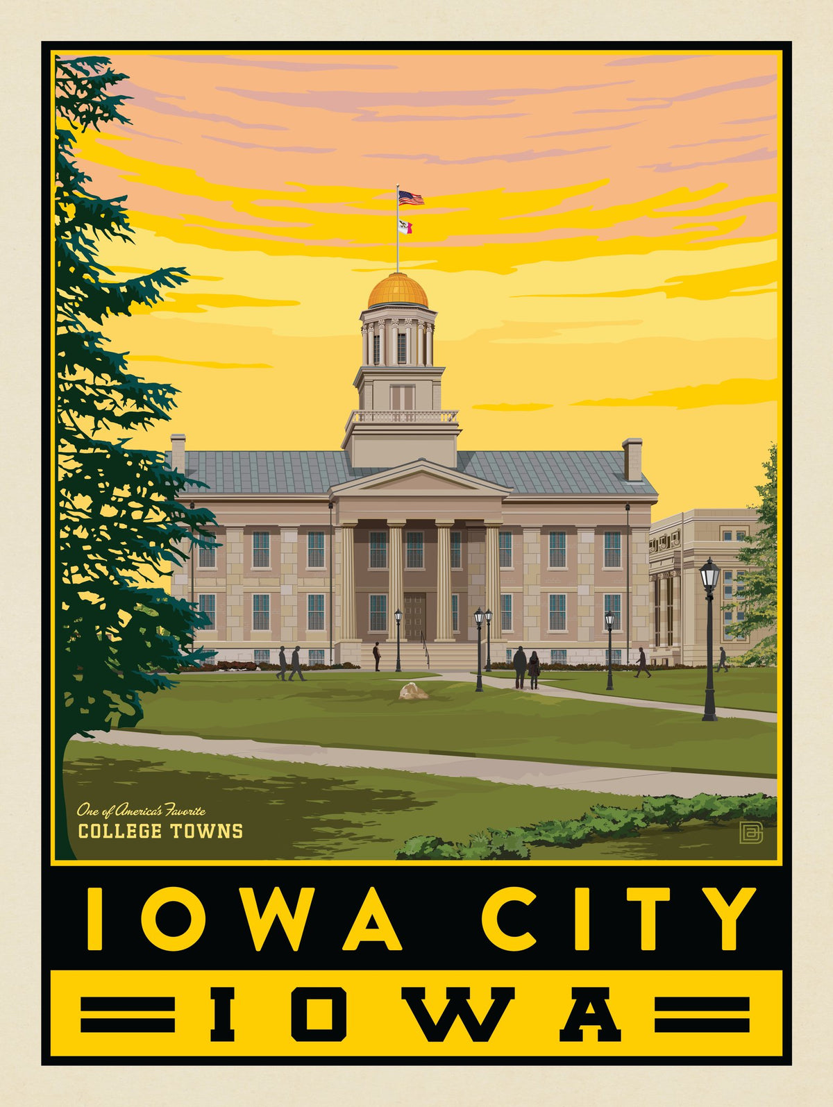 American College Towns: Iowa City, Iowa - Puzzle - Artwork