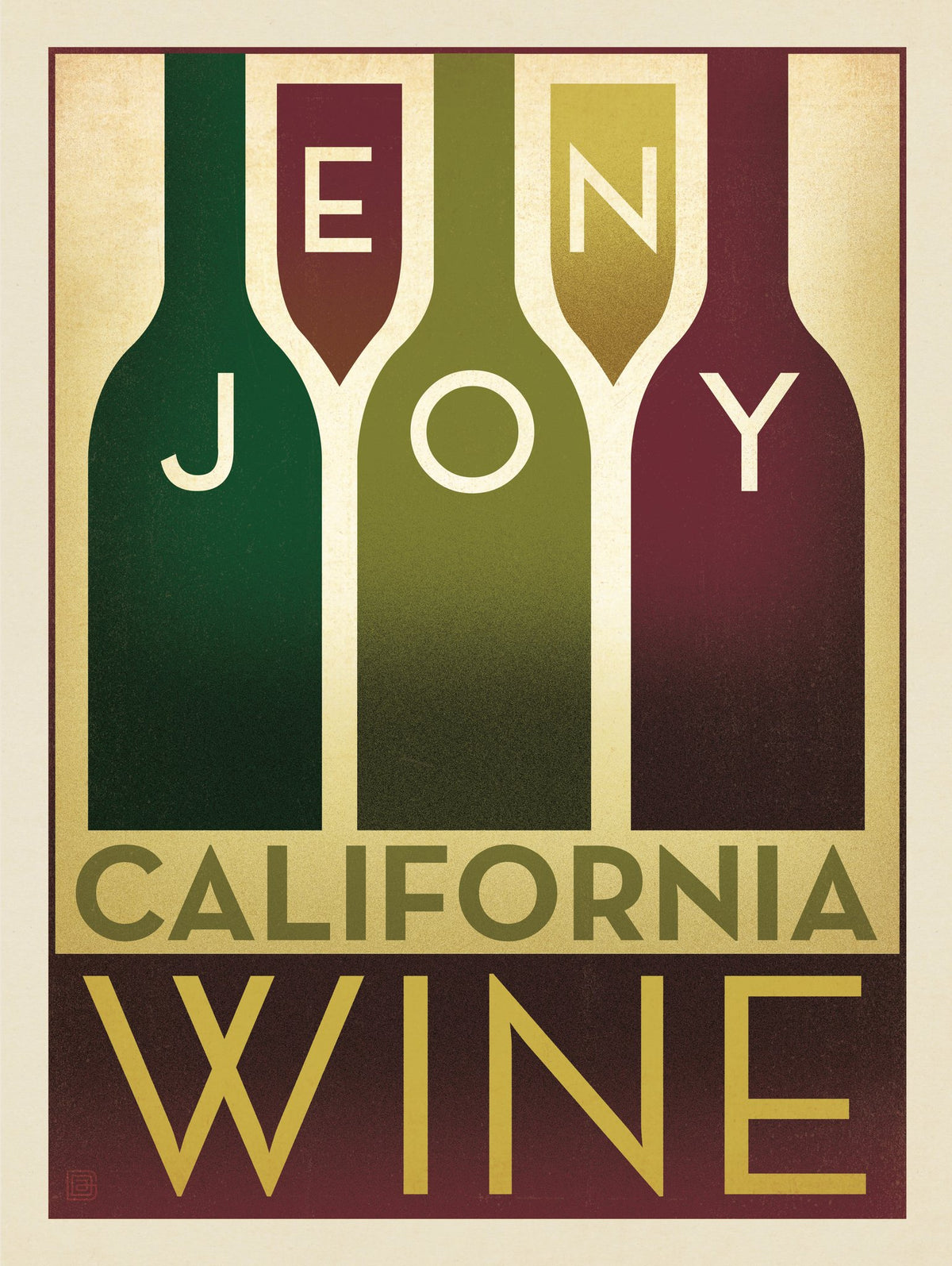 Enjoy California Wine - Puzzle - Artwork