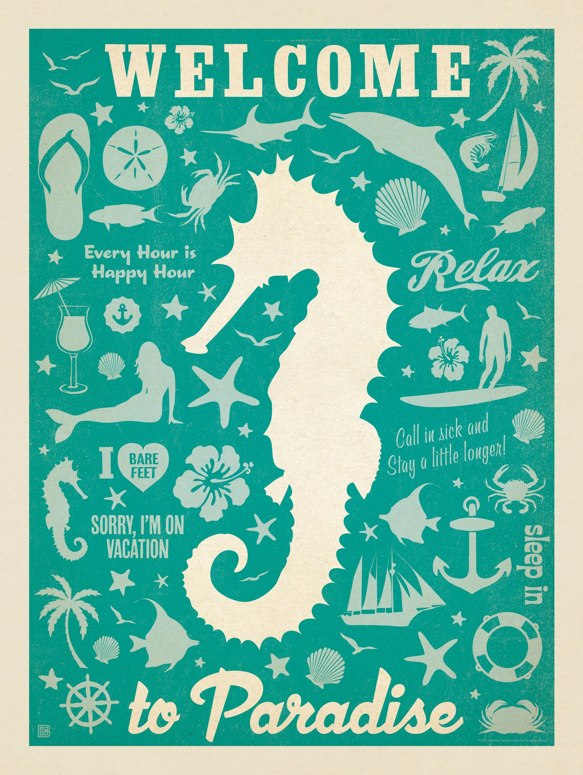 Seahorse Pattern Print - Puzzle - Artwork