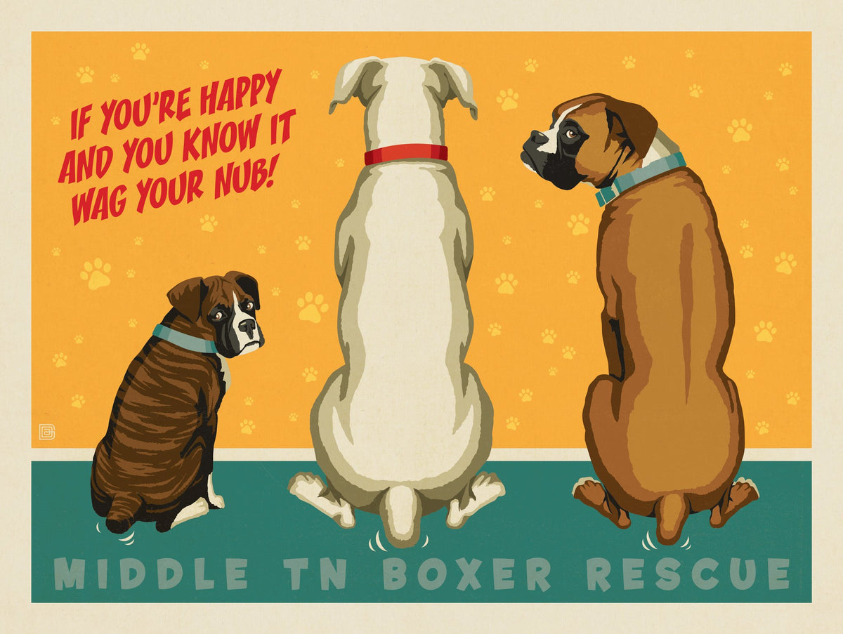 Middle Tennessee Boxer Rescue Fundraiser Print #4 (Nubs) - Puzzle - Artwork