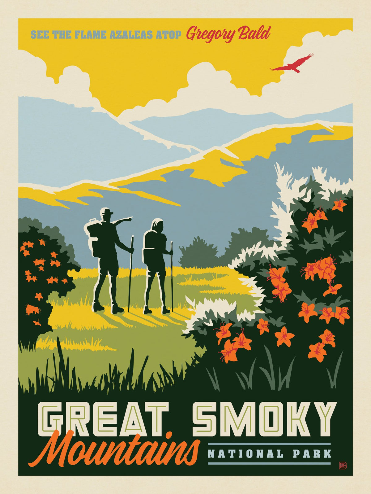 Great Smoky Mountains National Park: Gregory Bald - Puzzle - Artwork